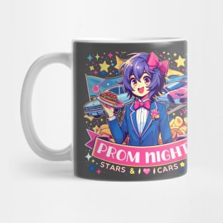 Prom Night Stars & Cars: Tuxedo Glam in Vivid Blue, Red, Yellow, Green, Orange Hues Mug